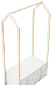 Armadio a giorno bianco per bambini 80x170 cm Esteban - Marckeric