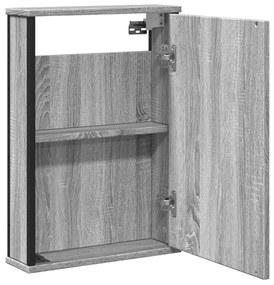 Mobile specchio da bagno grigio sonoma 42x12x60 cm multistrato