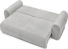 Divano in grigio chiaro allungabile con rivestimento in velluto a coste 257 cm Lucien – Bobochic Paris