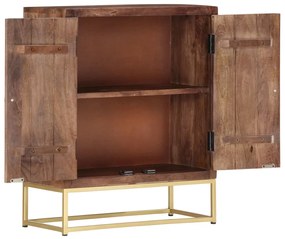 Credenza 60x30x75 cm in legno massello di mango