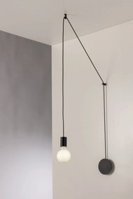 Lampadario Plafoniera Habitat Eclettico Colore Nero 40W Dim 12 x 500 cm