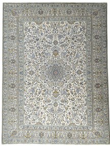 Kashan Tappeto 400x300 Beige (Iran) Annodato A Mano
