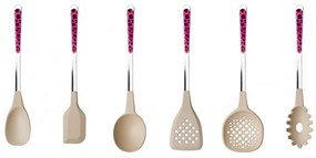 Set 6 Mestoli da Cucina Animalier Leopardato Fucsia - Neva Posateria