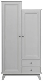 Armadio per bambini grigio chiaro in legno di pino 98x190 cm Lily - WOOOD