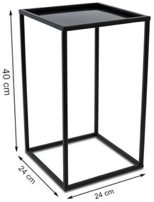 Portafiori 40x24 cm nero