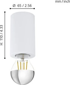 Eglo 99066 - Plafoniera SALUZZO 1xE27/40W/230V