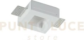 Faretto da incasso in gesso verniciabile mini bianco quadrato 1 luc...