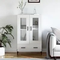 Credenza Bianco Lucido 69,5x31x115 cm in Legno Multistrato 828310