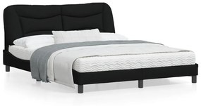 Giroletto Con Led Senza Materasso Nero 160x200 Cm İn Tessuto /