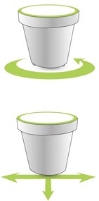 Vaso in plastica ø 29,5 cm Metro Twist - Gardenico
