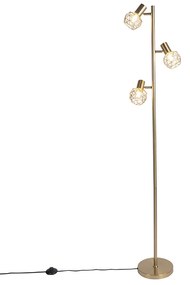 Lampada da terra di design oro 3 luci orientabili - Mesh
