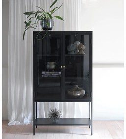 Vetrina nera in metallo 88x132 cm Carmel - Unique Furniture