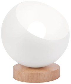 Lampada da tavolo bianca, altezza 19 cm Ava - LAMKUR