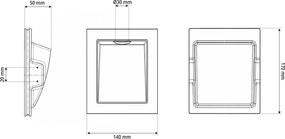Applique da Incasso Segnapasso GU11 Compatta in Gesso Pitturabile