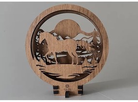 Li-Go 23598/DUB2 - Lampada decorativa da tavolo dimmerabile a LED LED/12W/230V 20x22 cm rovere