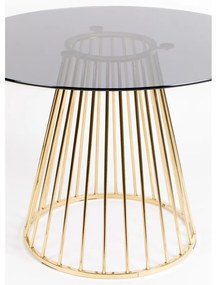 Tavolo da pranzo rotondo con piano in vetro ø 104 cm Floris - White Label