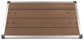 Piatto Doccia Da Esterni İn Acciaio Inox Wpc 110x62 Cm Marrone /