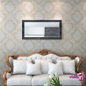 vidaXL Specchio da Parete Stile Barocco 120x60 cm Nero
