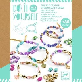 Fai da te - Braccialetti da perline di carta con effetto dorato
