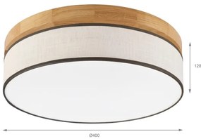Brilagi - Plafoniera LED BELLADONNA LED/36W/230V Ø 40 cm crema/rovere