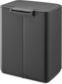 Cestino per la spazzatura grigio scuro in acciaio con pedale 12 l Bo – Brabantia