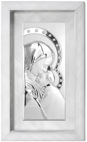 Quadro  "Madonna con Bambino" perle cm.14,8x34,6h (est. cm.34,8x54,3)