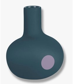 Vaso in ceramica color petrolio Dot - Mette Ditmer Denmark