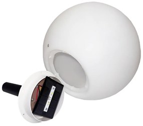 Lampada da esterno bianca 20 cm con LED integrato IP44 solare RGBW - Ludger