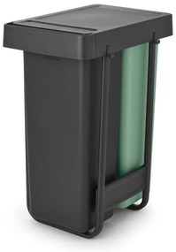 Bidone in plastica da incasso per raccolta differenziata in grigio scuro menta 60 l Sort&amp;Go - Brabantia