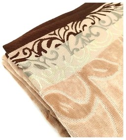 Asciugamano marrone in cotone 70x140 cm Skyline - JAHU collections