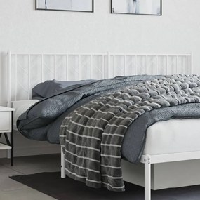 Testiera İn Metallo Bianco 193 Cm /