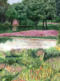 Coordonne Carta da parati panoramica Jardin del Espejo - Primavera