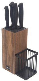 Set di coltelli in acciaio inox con supporto 5 pezzi - Orion