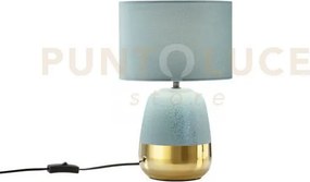Lume sioux verde pavone e oro 1 luce attacco e27 22x22x45cm in cera...