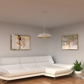 Lampadario su corda LINCOLN 1xE27/60W/230V d. 45 cm bianco