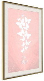 Poster  Butterfly Dream  Cornice Quadri Cornice d'oro con passe-partout, Larghezza x Altezza Home decor 40x60