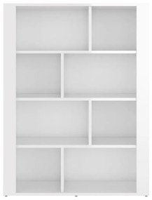 Credenza bianco lucido 80x30x106 cm in legno multistrato