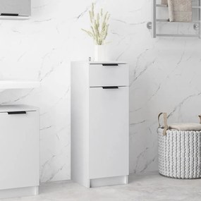 Armadio Da Bagno Bianco 32x34x90 Cm İn Legno Multistrato /