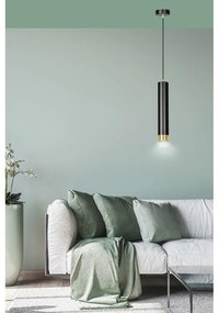 Lampada a Sospensione in Acciaio KIBO 1 GU10 Colore del corpo Nero e Oro