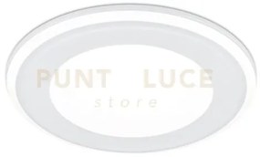 Illuminazione faretto da incasso plastica bianca satinata tripla ac...