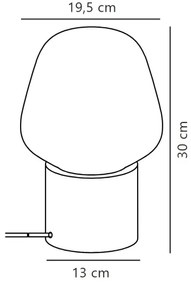 Nordlux - Lampada da tavolo CHRISTINA 1xE27/25W/230V gomma fig