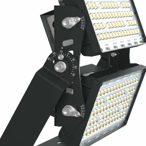 Faro Modulare LED 400W IP66, 167lm/W, Dimmerabile DALI - INVENTRONICS Colore  Bianco Naturale 4.000K, Scegli l'angolo di illuminazione 60°, Scegli le staffe dei moduli Orientabili