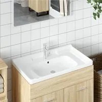 Lavandino da Bagno Bianco 91,5x48x23cm Rettangolare in Ceramica 153707