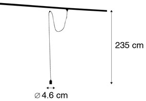 Lampada a sospensione con binario in oro - Cavalux