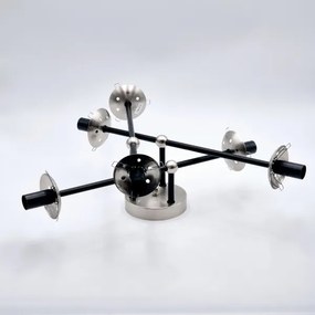 Lampadario a plafone MALENA 6xE14/5W/230V cromo opaco/fumé