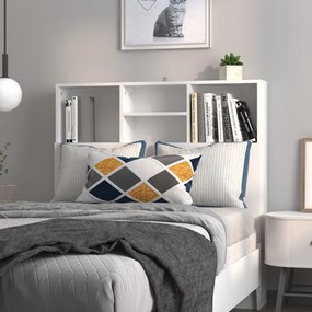 Testiera Con Contenitore Bianco 100x19x103,5 Cm /