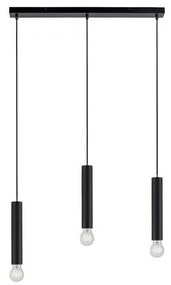 Leuchten Direkt 15618-18 - Lampadario a sospensione con filo BRUNA 3xE27/60W/230V nero