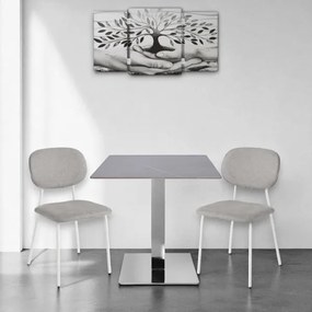 Quadro TRIS moderno su tela 65x146 cm telaio in legno tema Albero Della Vita