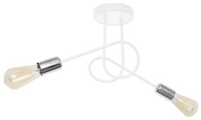 Lampadario fisso OXFORD 2xE27/15W/230V bianco