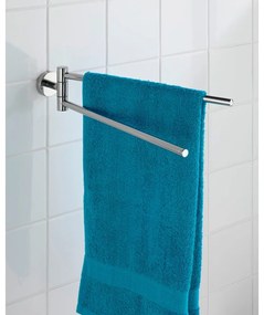 Porta asciugamani a parete in acciaio inox in argento lucido Bosio - Wenko